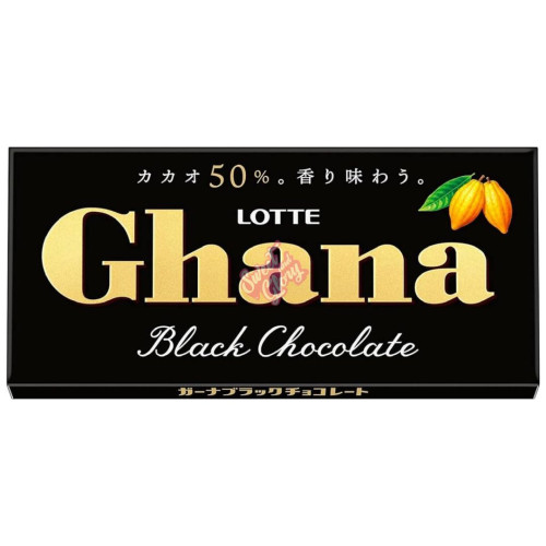 Lotte Ghana Black Chocolate (Japan) 50g - 10ct