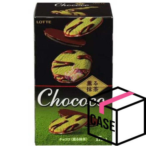 Lotte Chococo Matcha Cookie 98g - Case