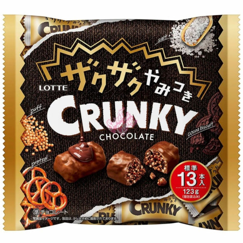 Lotte Crunky Crunch Chocolate (Japan) 123g - 18ct