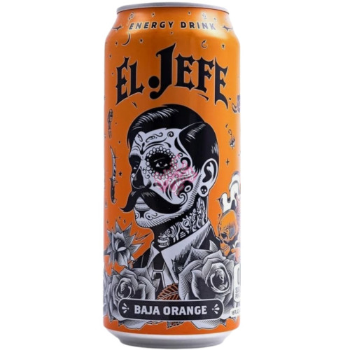El Jefe Energy Drink Baja Orange 473m