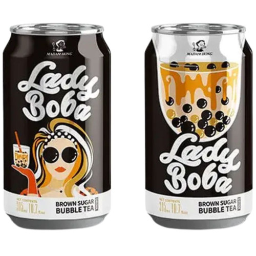 Madam Hong Lady Boba Brown Sugar Bubble Tea 315ml - 24ct