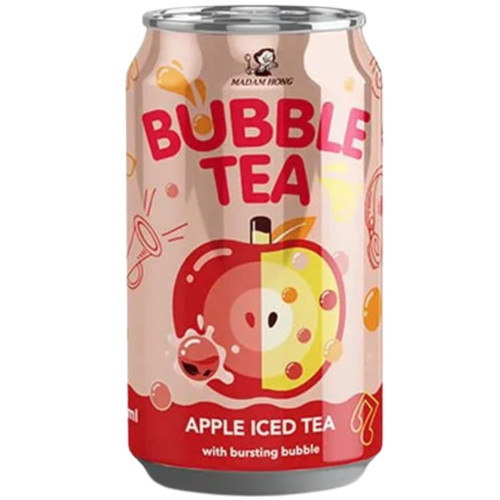 Madam Hong Bubble Tea Apple Iced 320ml - 24ct