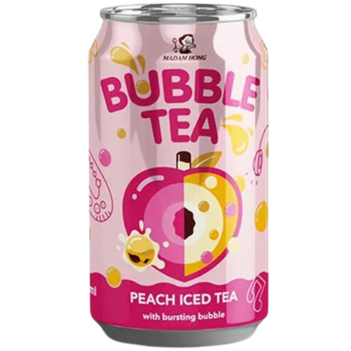 Madam Hong Bubble Tea Peach Iced 320ml - 24ct