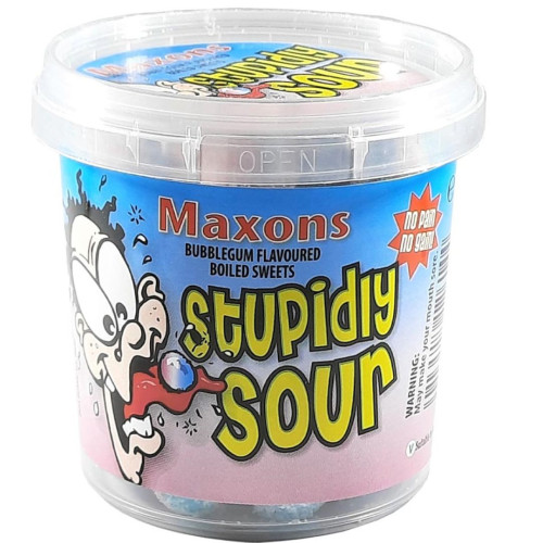 Maxons Stupidly Sour Bubblegum 100g- Case 12ct