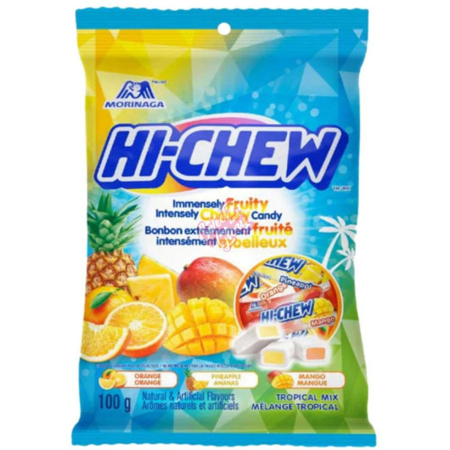 Hi-Chew Tropical Peg Bag 100g - 6ct