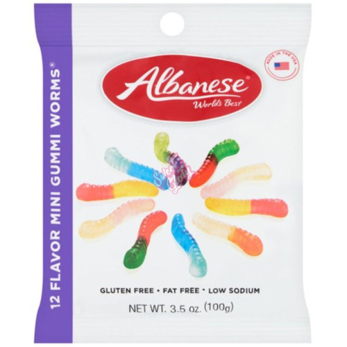 Albanese Gummy Worms 100g - 12ct