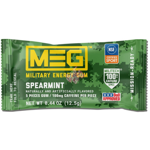 Meg Military Energy Gum Spearmint 12.5g