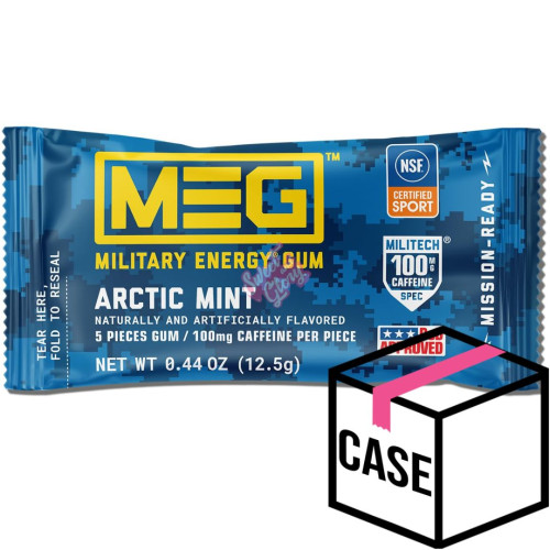 Meg Military Energy Gum Arctic Mint 12.5g - Case