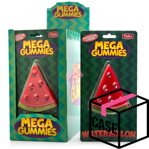 Mega Gummies Watermelon Slice 120g - Case