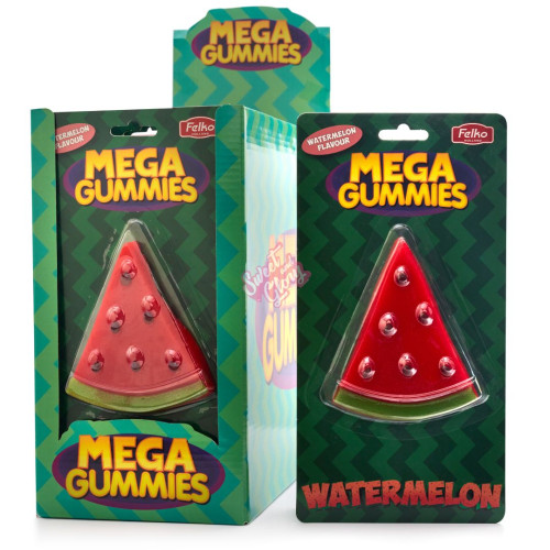 Mega Gummies Watermelon Slice 120g - 12ct