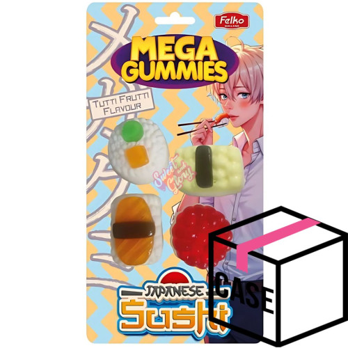 Mega Gummies Japanese Sushi 120g - Case