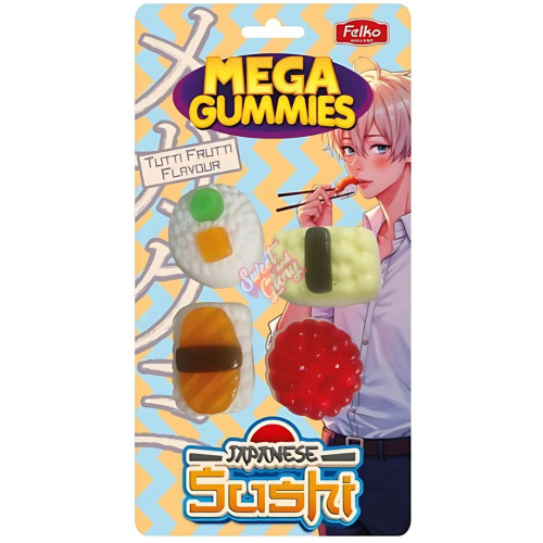 Mega Gummies Japanese Sushi 120g - 13ct
