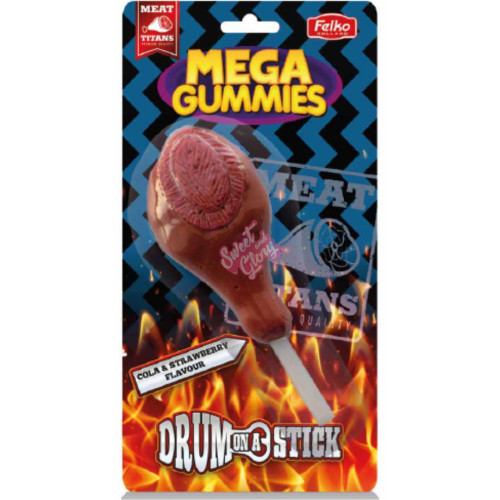 Mega Gummies Drum on a Stick 120g