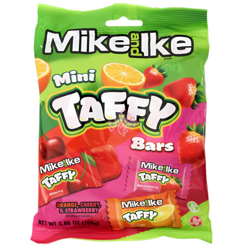 Mike & Ike Taffy Peg Bag 108g - 12ct