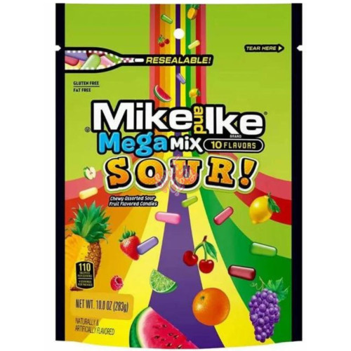 Mike & Ike Mega Mix Sour SUP 283g - 8ct