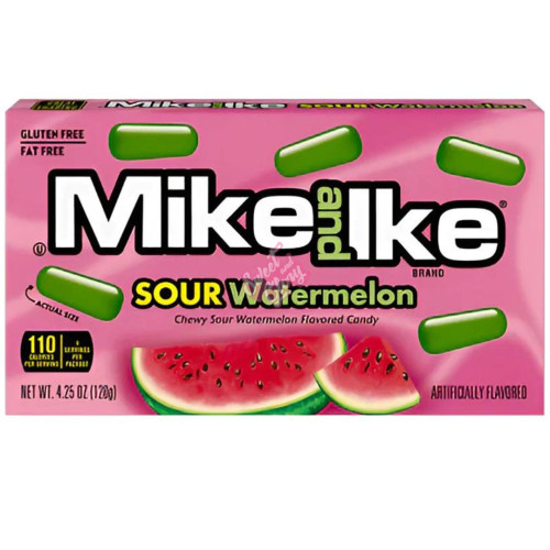 Mike & Ike Sour Watermelon Theatre Box 120g - 12ct
