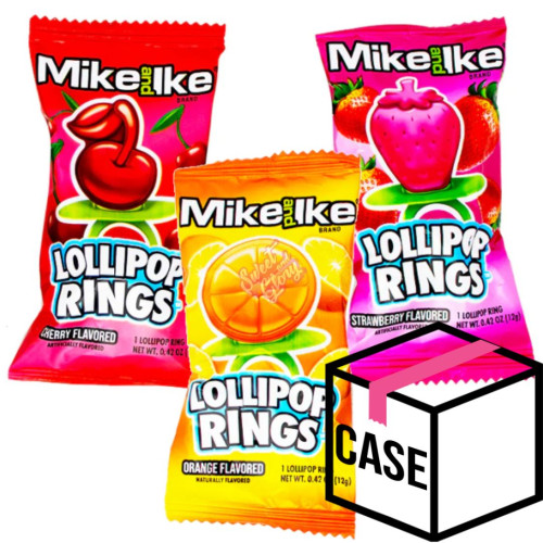 Mike & Ike Lollipop Rings 12g - Case