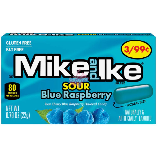 Mike & Ike Sour Blue Raspberry Changemaker 22g - 24ct