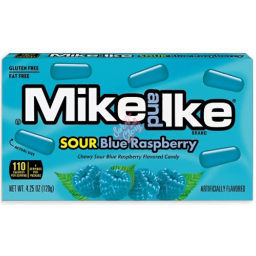 Mike & Ike Sour Blue Raspberry Theatre Box 120g - 12ct