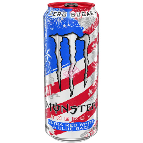Monster Energy Zero Sugar Ultra Red White & Blue Razz 473ml - 24ct