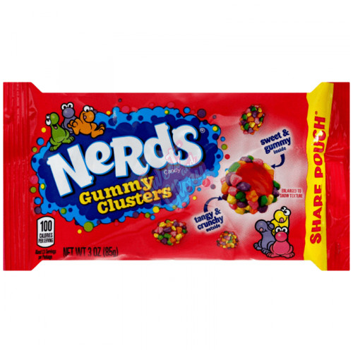 Nerds Gummy Clusters Share Pouch 85g - 12ct