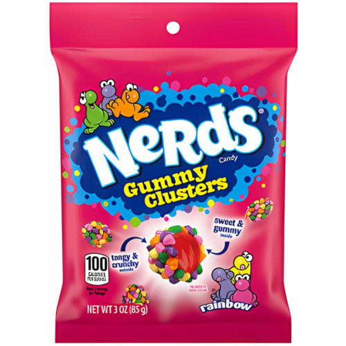 Nerds Gummy Clusters Peg Bag 85g - 12ct