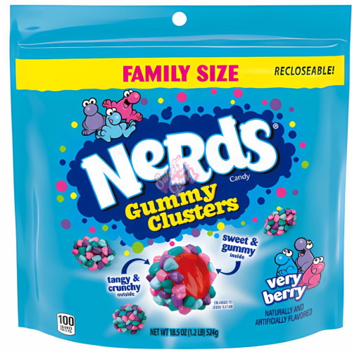 Nerds Gummy Clusters Very Berry 524g - 5ct