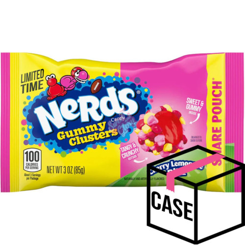 Nerds Gummy Clusters Cherry Lemonade Blitz Share Pouch 85g - Case