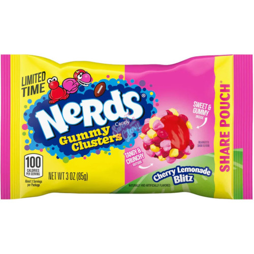 Nerds Gummy Clusters Cherry Lemonade Blitz Share Pouch 85g - 12ct