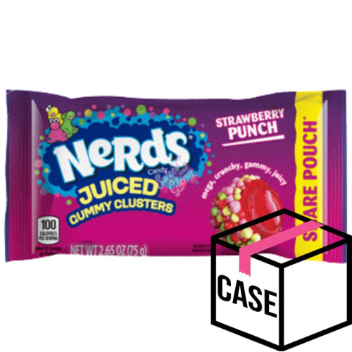 Nerds Juiced Gummy Clusters Share Pouch 75g - Case