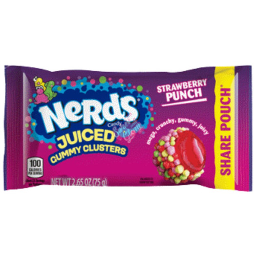 Nerds Juiced Gummy Clusters Share Pouch 75g - 12ct