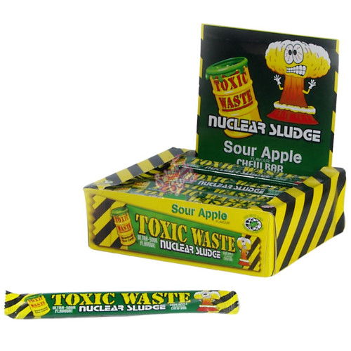 Toxic Waste Sour Apple Chew Bar 20g - 50ct