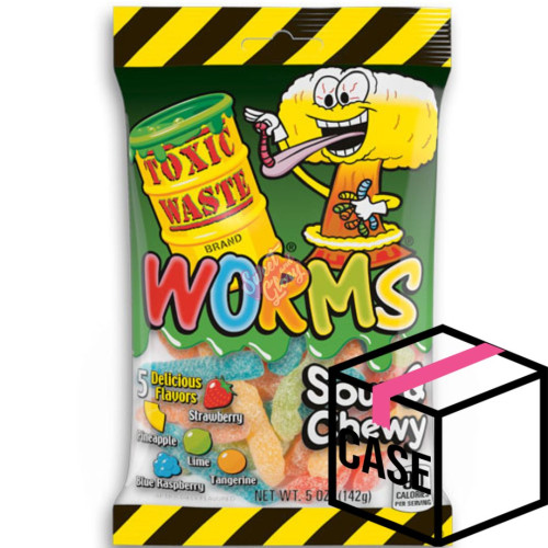 Toxic Waste Worms Pag Bag 142g - Case