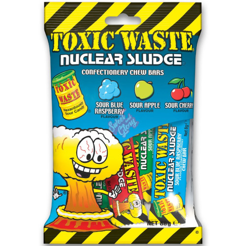 Toxic Waste Nuclear Sludge Mini Chew Bars 80g - 12ct