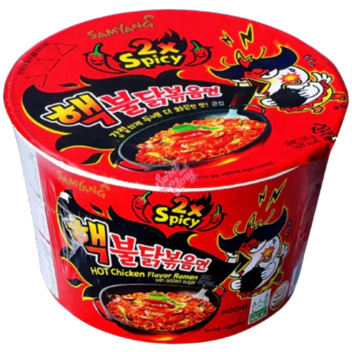 Samyang Buldak Hot Chicken 2 X Spicy Big Bowl 105g - 16ct