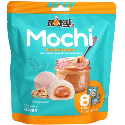 Royal Family Mochi Peanut Butter 120g - 12ct