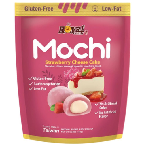 Royal Family Mochi Strawberry Cheesecake 120g - 12ct