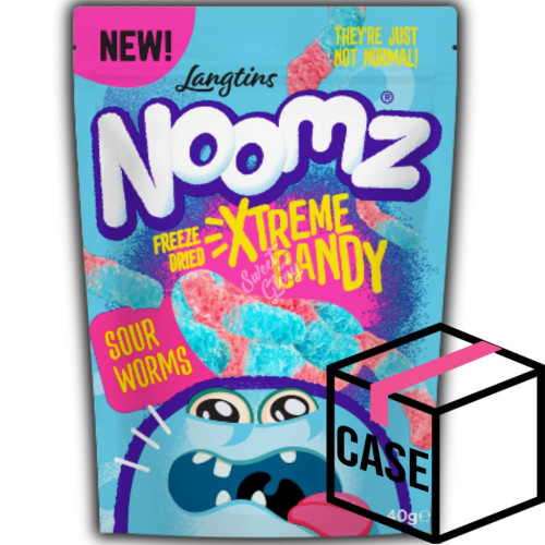Noomz Freeze Dried Sour Worms 55g - Case