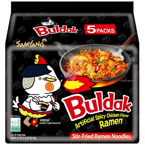 Samyang Buldak Hot Chicken 5 Pack 140g - 8ct