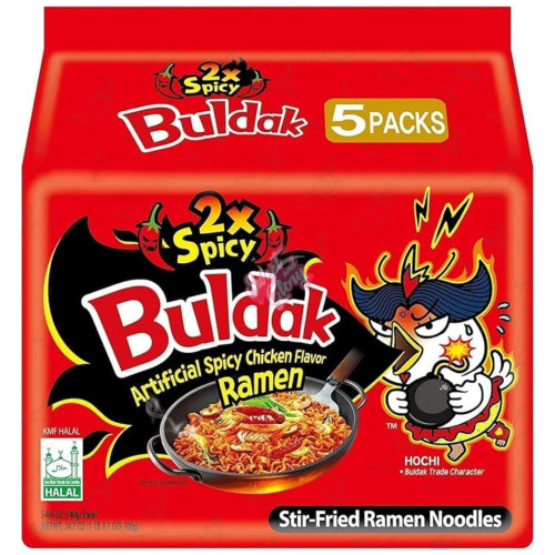Samyang Buldak Hot Chicken 2 X Spicy 5 Pack 140g - Case