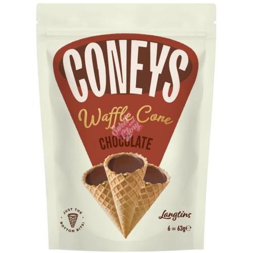 Coney's Waffle Cone Chocolate 63g - 12ct