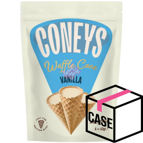 Coney's Waffle Cone Vanilla 63g - Case