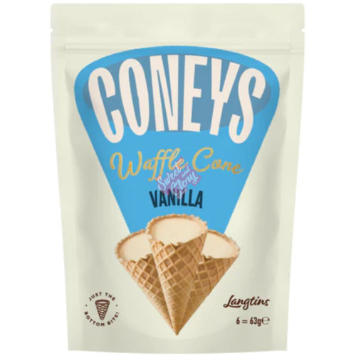 Coney's Waffle Cone Vanilla 63g - 12ct