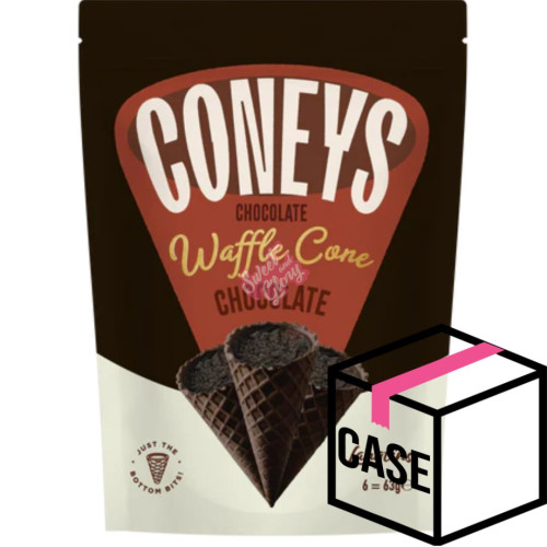 Coney's Chocolate Waffle Cone Chocolate 63g - Case