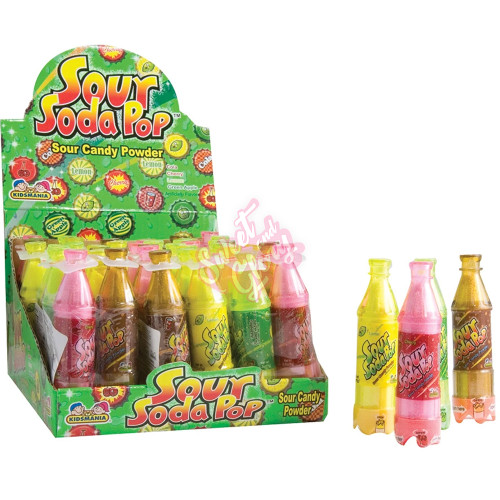 Soda Pop Bottles Sour Candy Powder 36g - 12ct