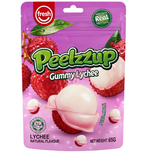 Peelzzup Gummy Lychee 65g - 12ct