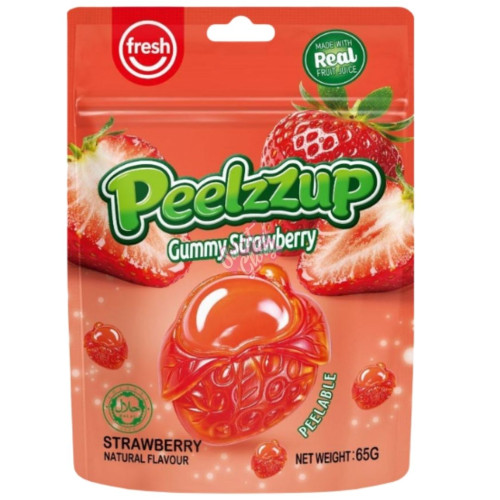 Peelzzup Gummy Strawberry 65g - 12ct