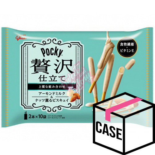 Glico Pocky Zeitaku Almond Milk & Biscuit (Japan) 120g - Case