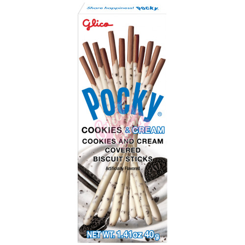 Pocky Cookies & Cream 40g - 20ct