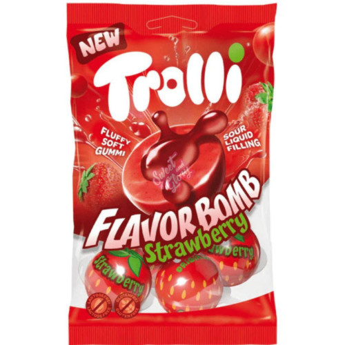 Trolli Flavor Bomb Strawberry 75g - Case